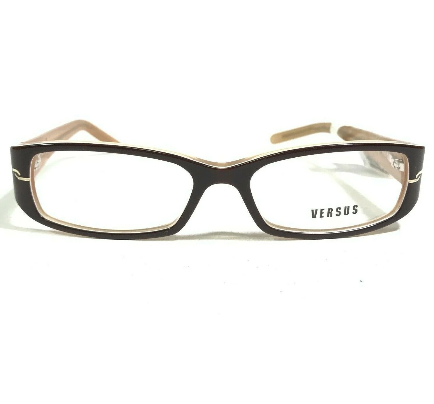 Versus by Versace MOD.8059 601 Eyeglasses Frames Brown Rectangular 52-15-130 2