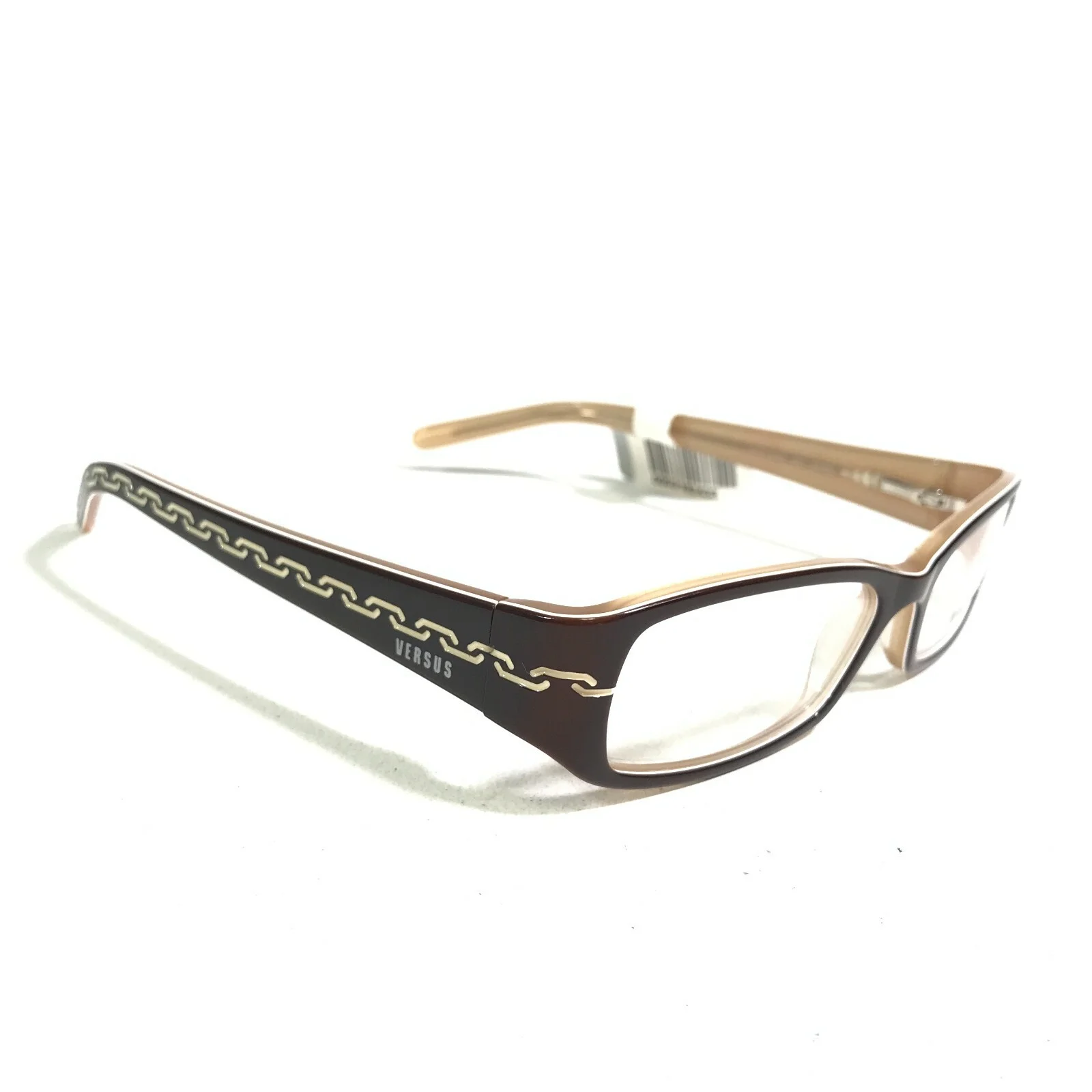 Versus by Versace MOD.8059 601 Eyeglasses Frames Brown Rectangular 52-15-130 3