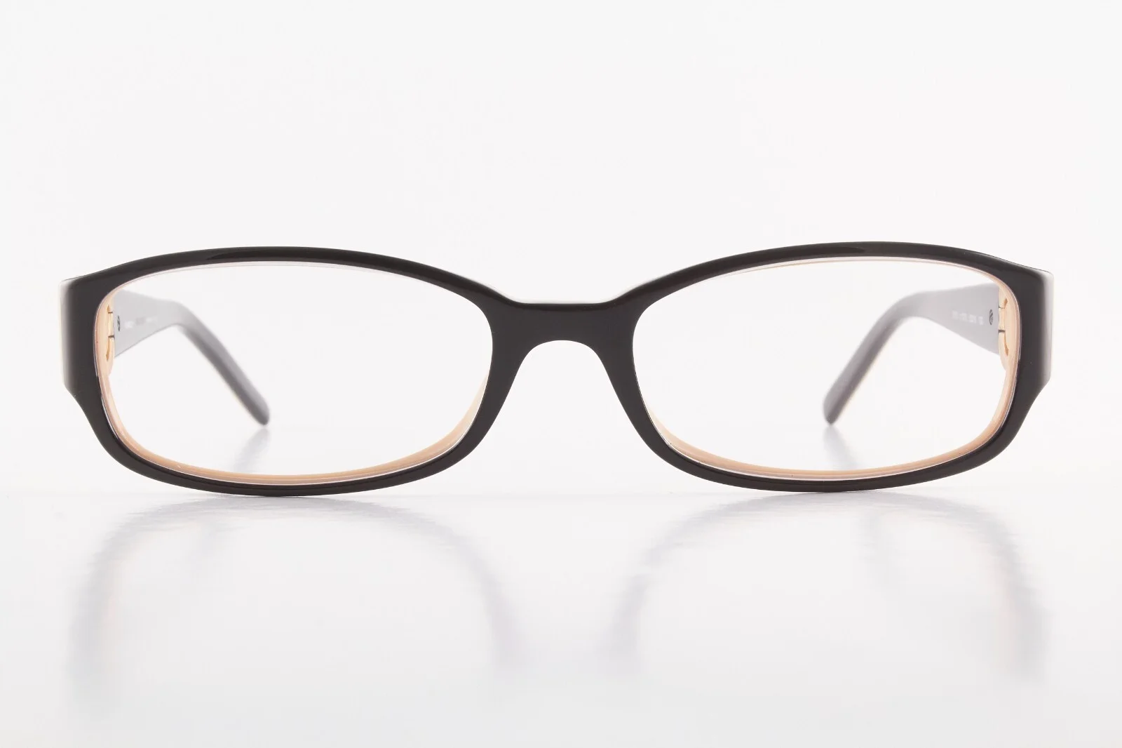 Very Rare Authentic Chanel 3131 c.1013 53mm Black Beige Glasses Frames Italy
