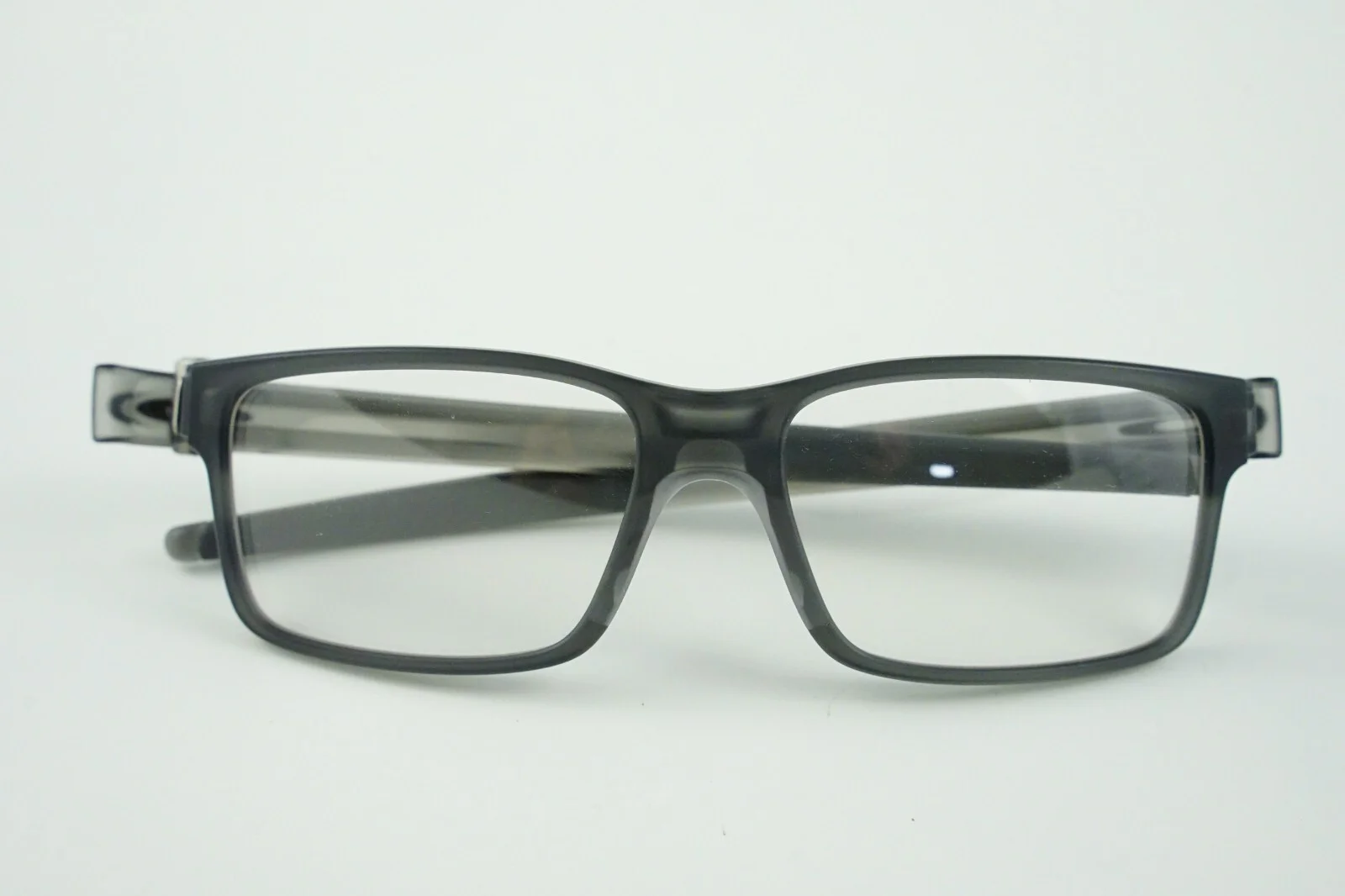 VERY RARE! OX8073-0156 Oakley Currency Glass Matte Grey Eyeglasses 56-16-140 2