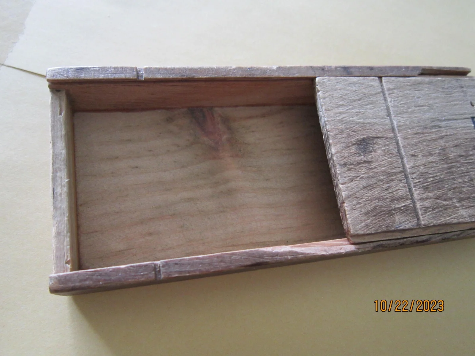 Very Rare Wood Eyeglass case RIGGS OPTICAL Pittock Block Portland Oregon Antique 2