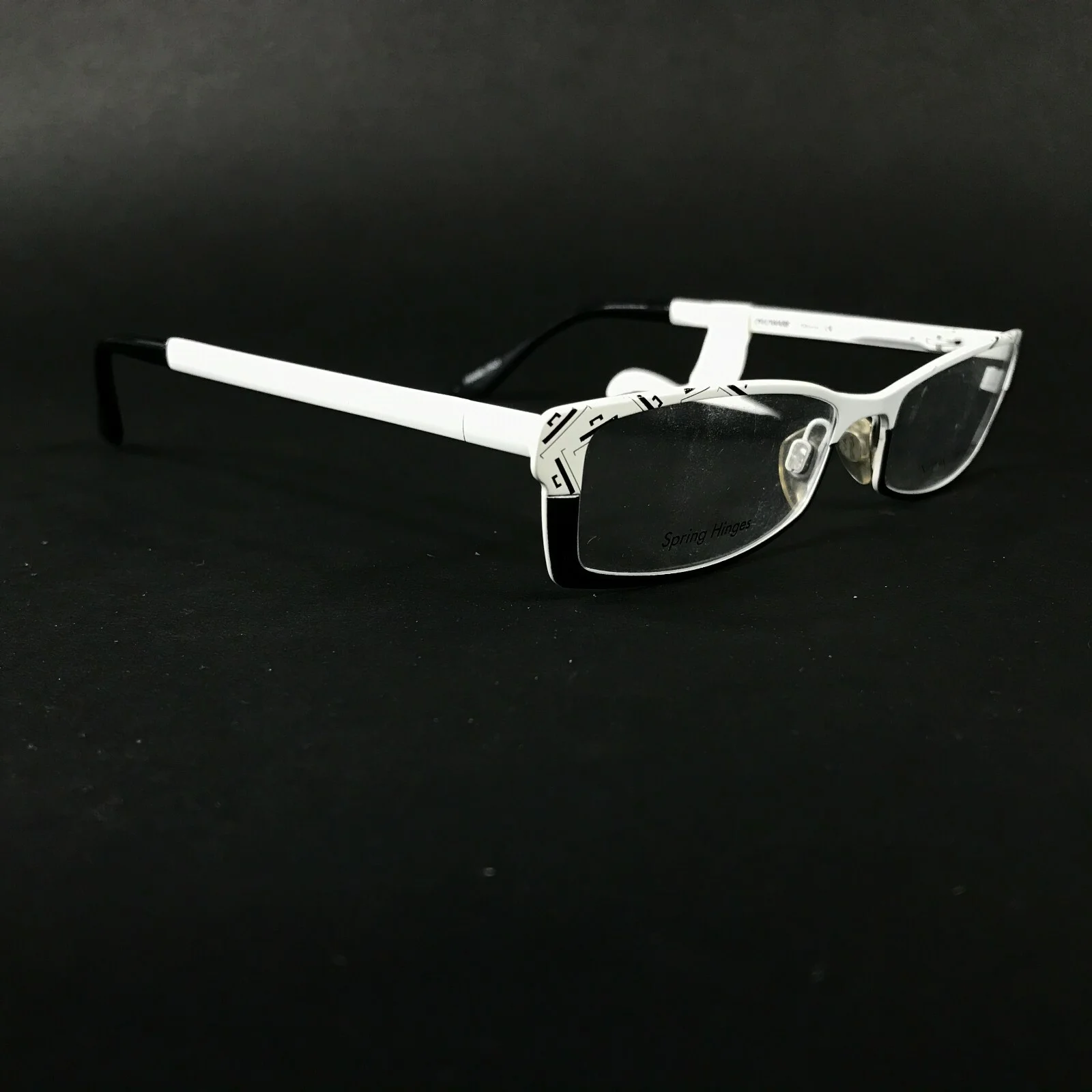 Via Spiga BARI 530 Eyeglasses Frames Black White Geometric Cat Eye 51-17-130 2