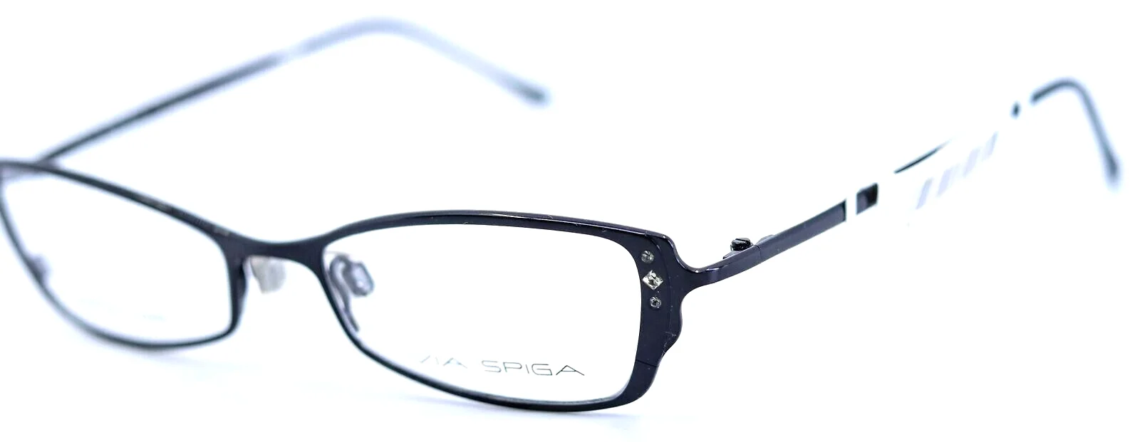 VIA SPIGA NOVARA 500 Onyx Womens Rectangular Full Rim Eyeglasses 50-16-140