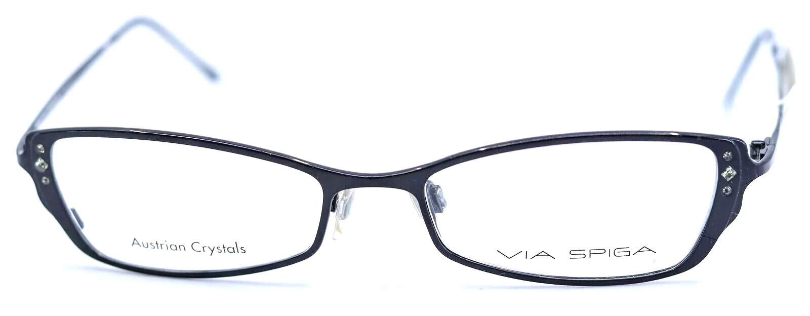 VIA SPIGA NOVARA 500 Onyx Womens Rectangular Full Rim Eyeglasses 50-16-140 2