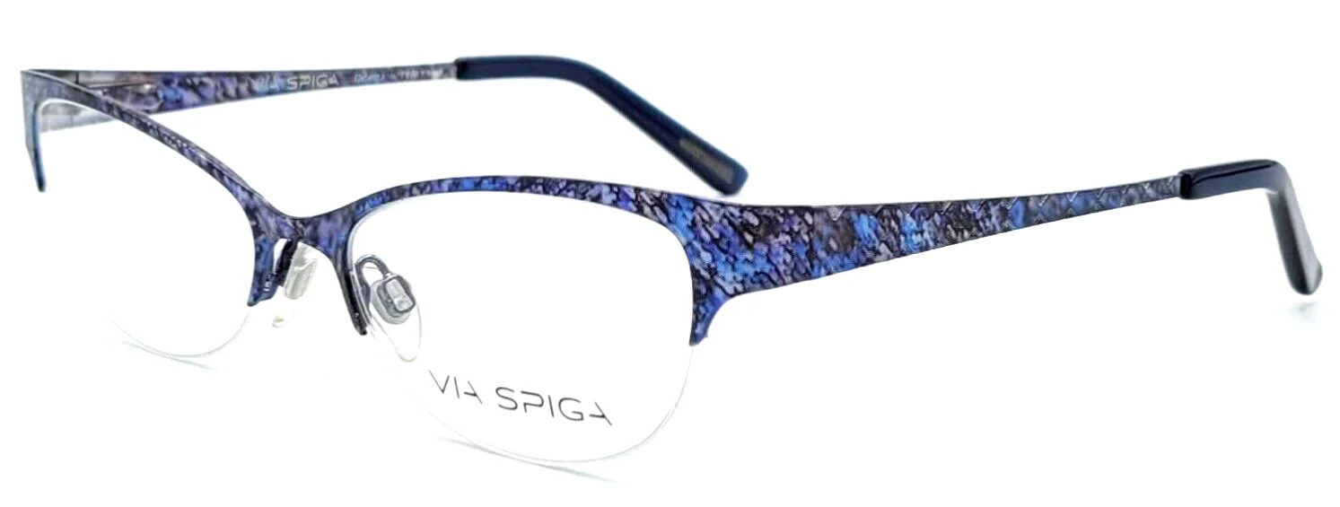 VIA SPIGA - ODETTA 790 51/16/135 - BLUE MULTI - NEW Authentic WOMENS EYEGLASSES