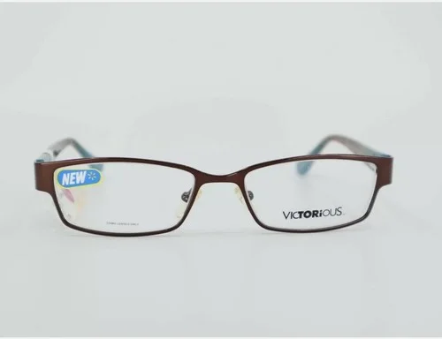 Victorious V423 BRN Brown Full Rim Rectangle Eyeglasses 51-18-135 2