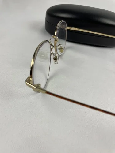 Vintage 1980’s Polo Ralph Lauren Classic VI Gold Round Frame Eyeglasses 51-19 2