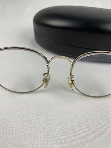 Vintage 1980’s Polo Ralph Lauren Classic VI Gold Round Frame Eyeglasses 51-19 3
