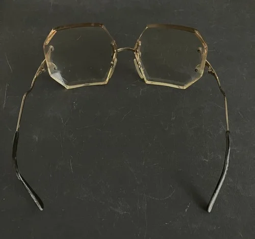 Vintage 1980’s Wireless Octagon Womens Prescription Glasses (large) 3