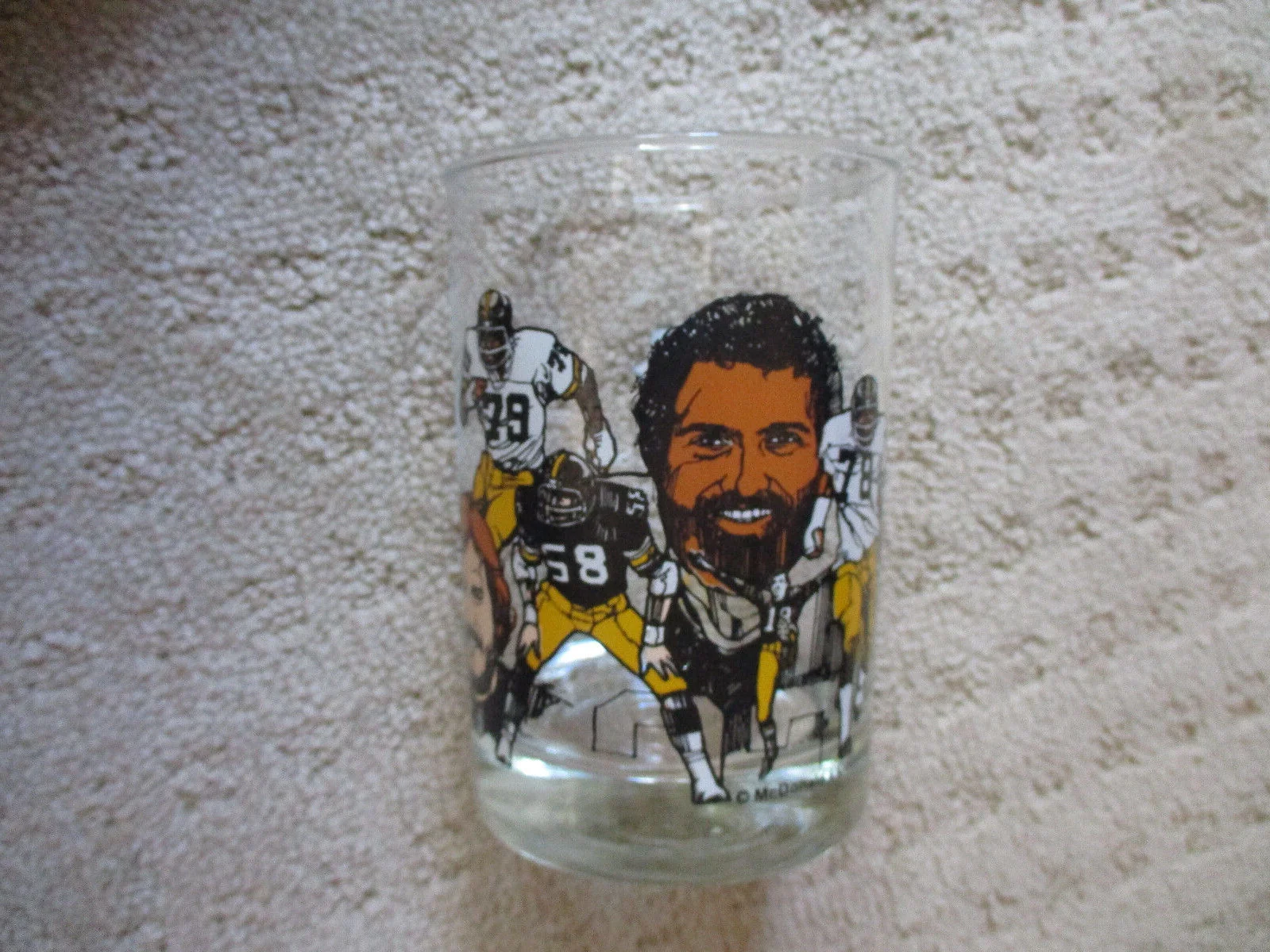 Vintage 1982 McDonalds Pittsburgh Steelers Glass 50th Season * 3