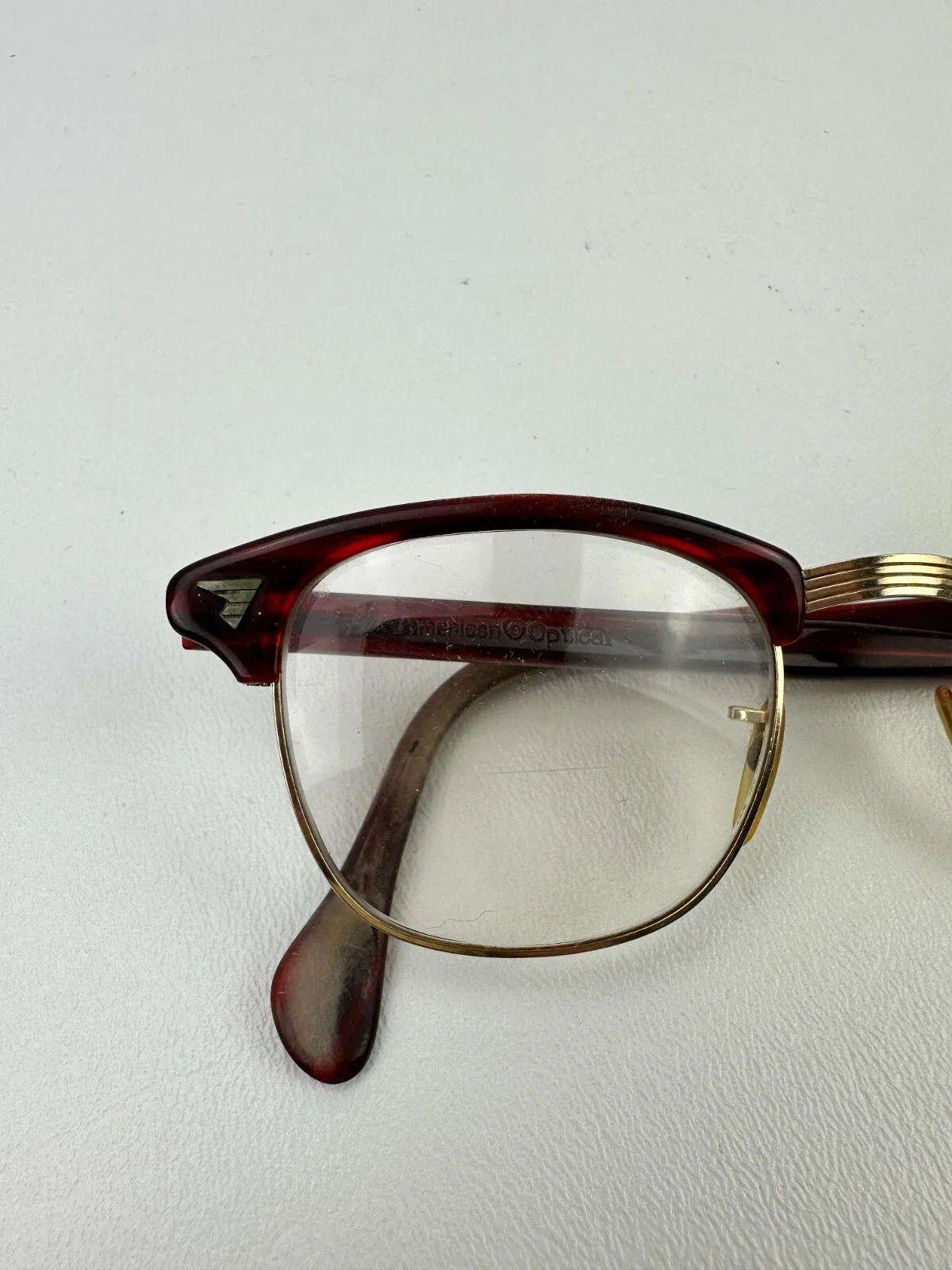 Vintage American Optical Redwood Eyeglasses 12K GF Glasses Malcolm X Sirmont 3