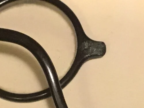 Vintage antique 1920s Bakelite Black Round Eyeglasses 4