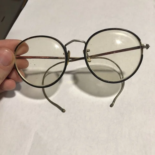 vintage antique eyeglasses tortoise shell temple cable curl maybe steampunk 4