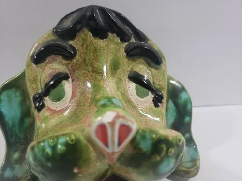 Vintage Arner Puppy Dog Eyeglass Holder; Signed; Hand Painted 2