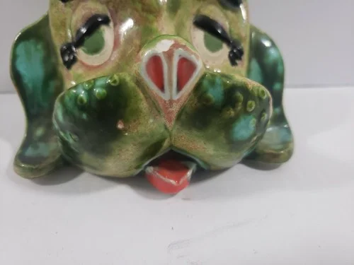 Vintage Arner Puppy Dog Eyeglass Holder; Signed; Hand Painted 3