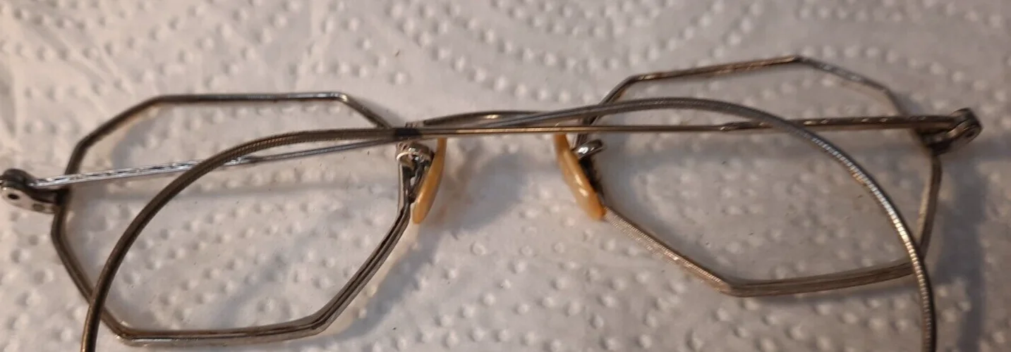 Vintage Art Craft Eyeglasses 1/10 12K GF Gold Octagon Full Rim Frames 3