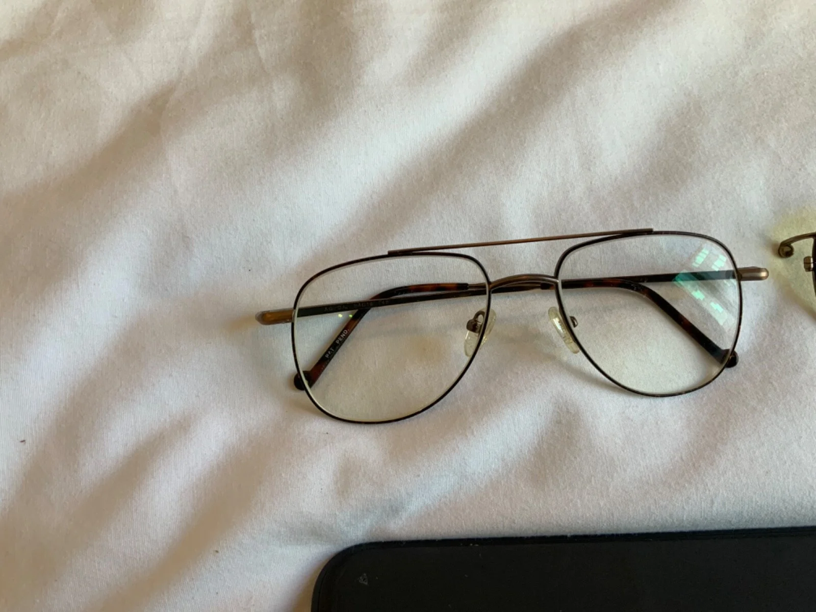 Vintage aviator Optical eyeglasses with yellow Clip On Sunglasses 2