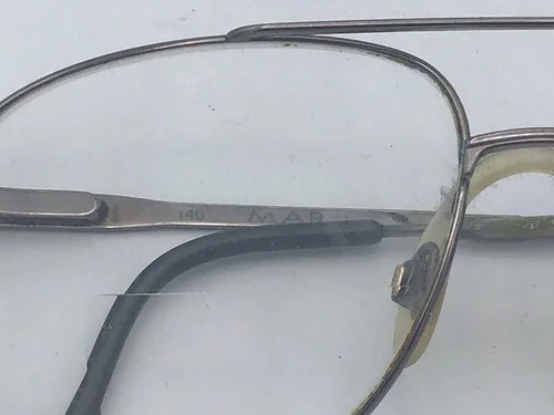 Vintage Aviator Square Eyeglasses Lot of 2 Windsor MAR Natural Luxotica Frames 2
