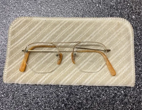 Vintage Bausch & Lomb B&L Eye Glasses Frames 1/10 12K GF Gold Reading Spectacles