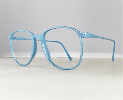 VINTAGE BELLE QUALITE ELAN SKY BLUE CARBON EYEGLASS FRAMES NOS JAPAN 53 & 55mm 2