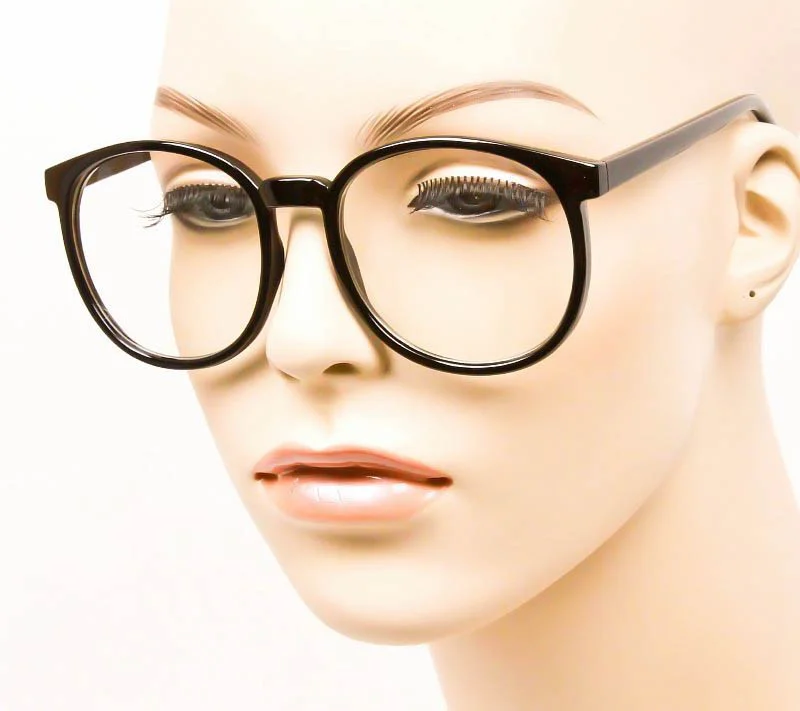 Vintage BOHO Nerd Geek Round Women Clear Fashion Big Eyeglasses WaYf Frames 8280 2