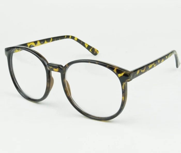 Vintage BOHO Nerd Geek Round Women Clear Fashion Big Eyeglasses WaYf Frames 8280 3