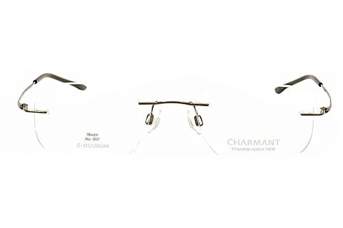 Vintage Charmant Eyeglass Frames 7607 Gold Pearl 53-17 135 Titanium Lot C23 2