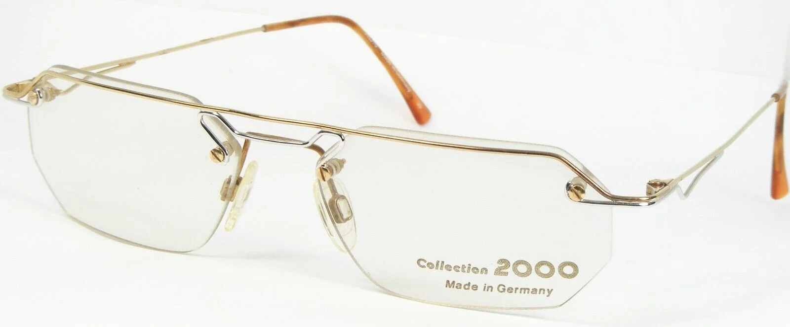 Vintage Collection 2000 482 30 GOLD SILVER UNIQUE EYEGLASSES GLASSES 54-16-140mm