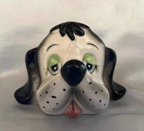 Vintage Dog Head Eye Glass Holder Ceramic