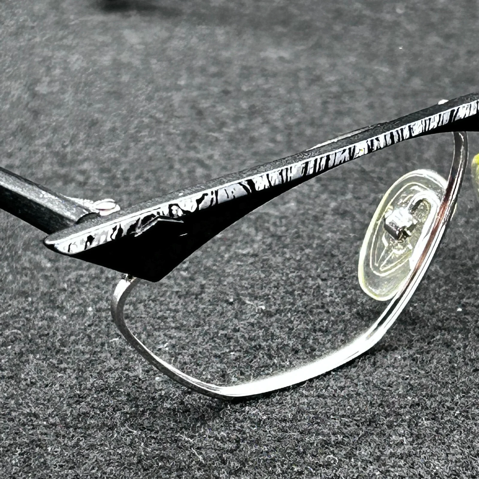 Vintage Eye Art by Alibi Eyeglasses **FRAME ONLY** Black/Silver German - EUC 3