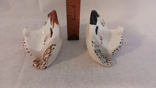 Vintage Eyeglass Holder Dog Face Ceramic Handmade Figurine 5x4” 3