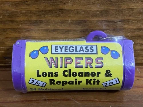 vintage eyeglass wipers lens cleaner & repair Kit New Sealed
