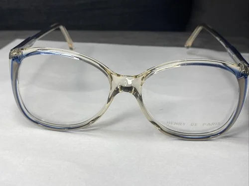 Vintage Eyeglasses Frame By Henry De Paris Stock Number 966 SZ 54 ITALY BROWN 2