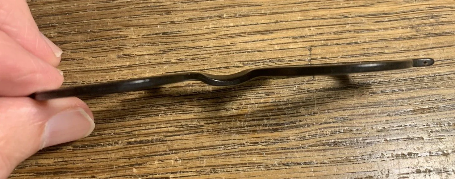 vintage eyeglasses in case unusual black rims (no temples) in old case unbranded 3