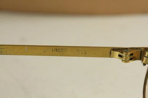 Vintage Eyeglasses LIBERTY Lenses Gold Wire Rim Theatre Trifocal Reenactment 4
