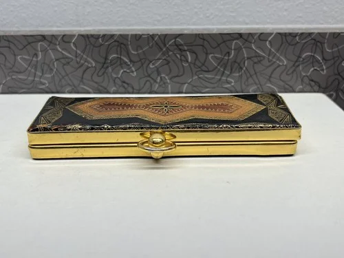 Vintage Florentine Italian Leather 6”Hinged Eyeglass Case Made in Florence,Italy 3