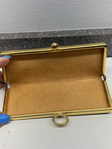 Vintage Florentine Italian Leather 6”Hinged Eyeglass Case Made in Florence,Italy 4
