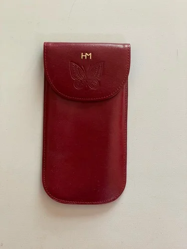 Vintage Genuine Leather Sunglasses Pouch Eyeglass Case Unisex 2