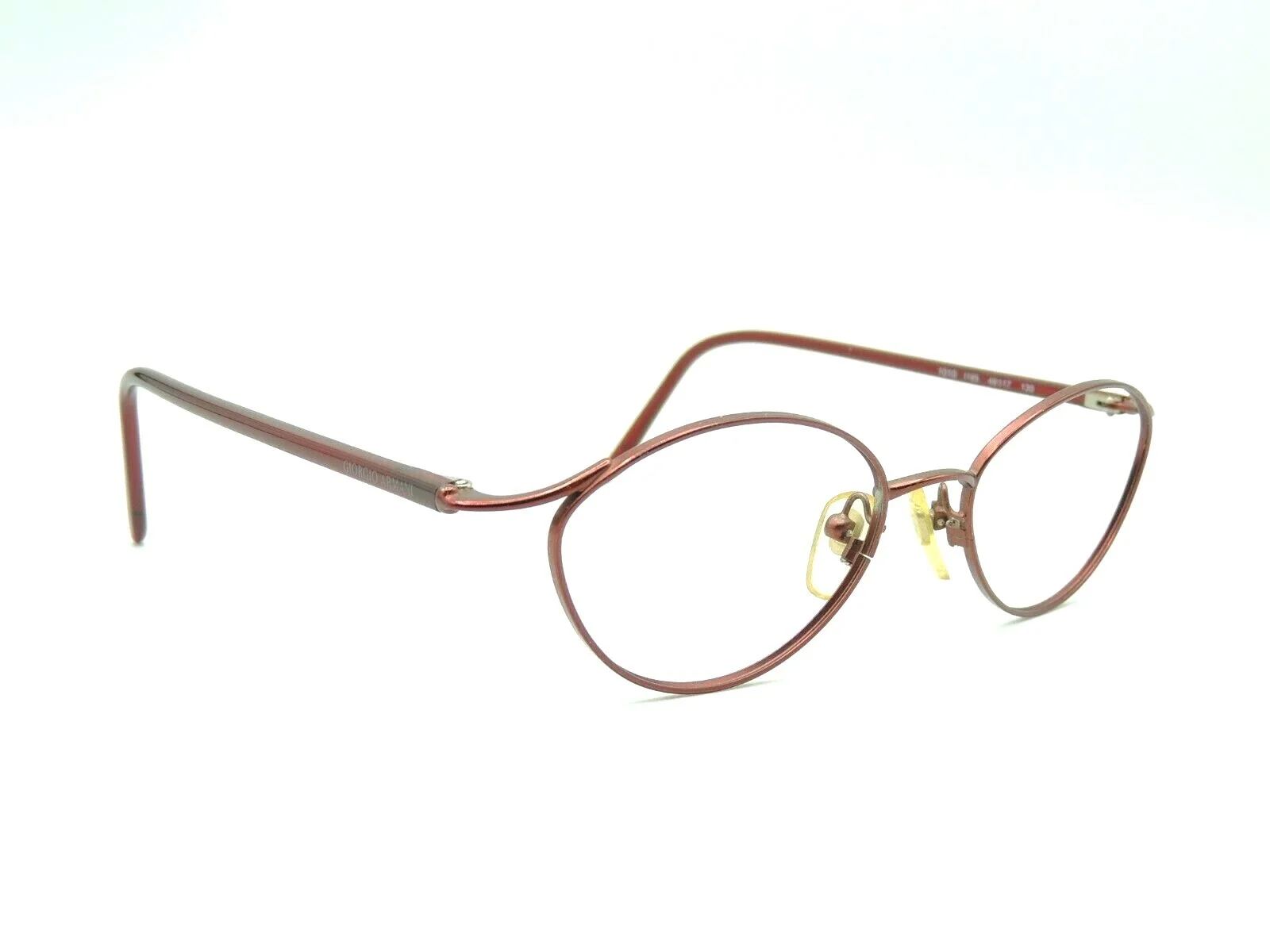 Vintage Giorgio Armani 1010 Burgundy Oval Eyeglass Frame 48 17 130