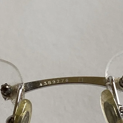 Vintage Glasses Cartier Paris Silver Rectangular Frames Eyeglasses 4