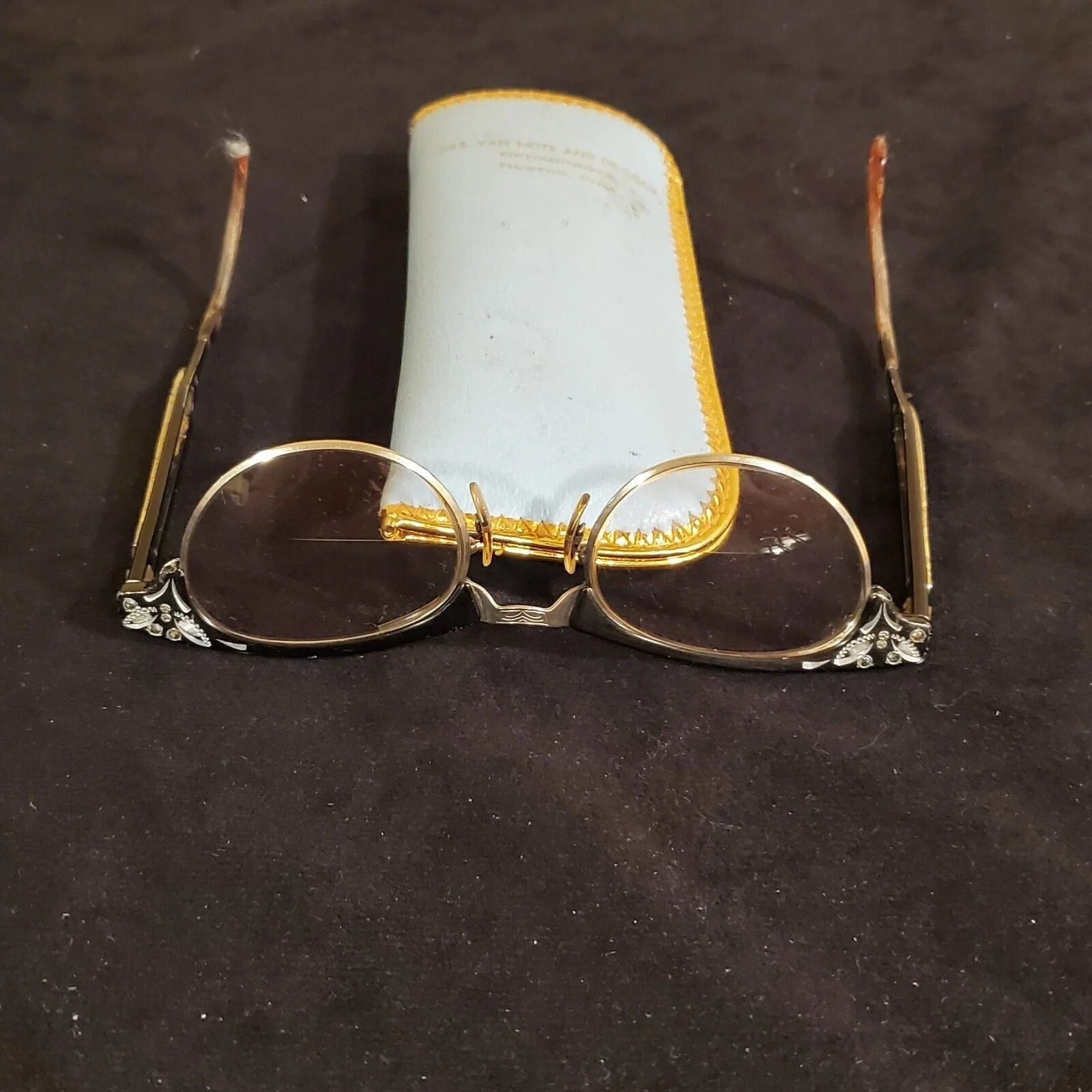 VINTAGE Glasses Fancy Newton Iowa Whitney 20 1/10 12KGF Drawer #6