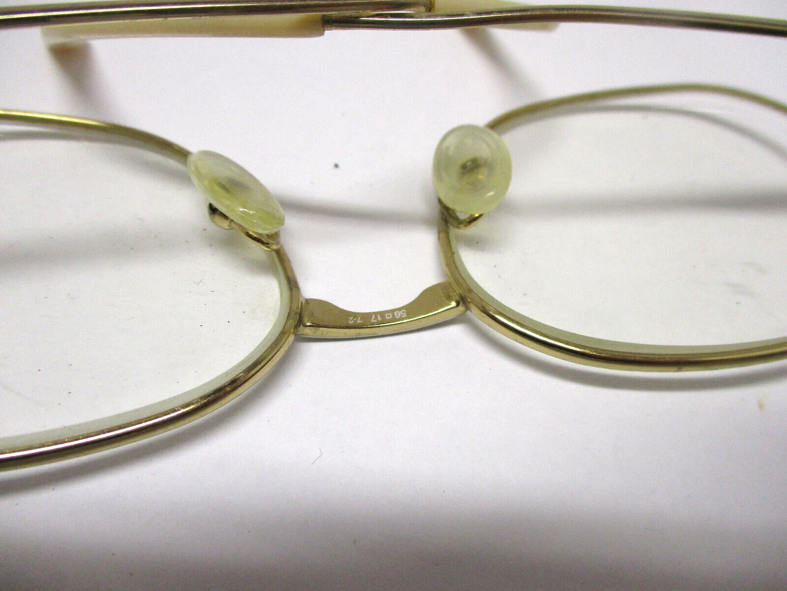 Vintage Gucci Eyeglasses Frames Gold Oval Full Rim 3