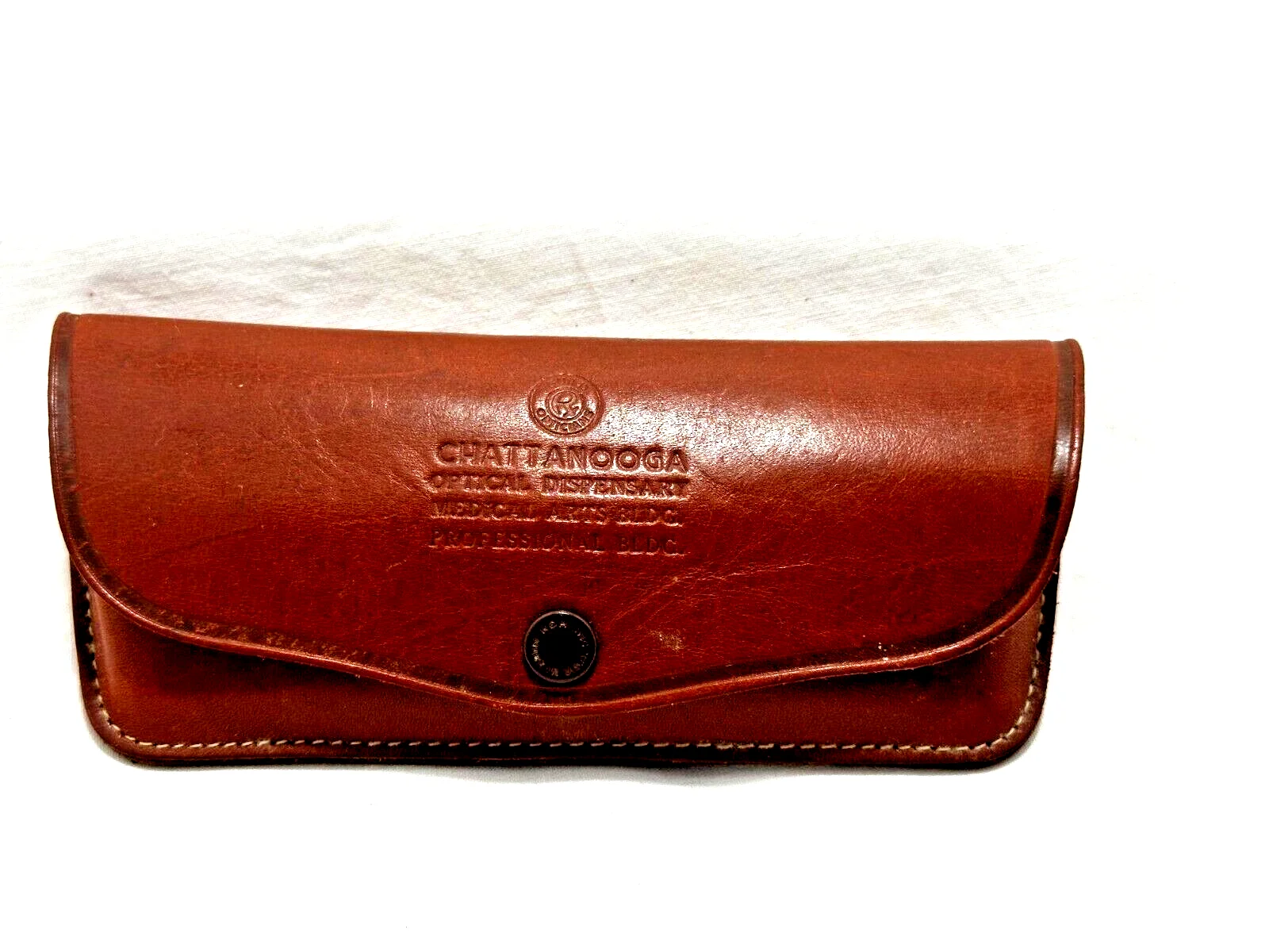 Vintage Guild Opticians Leather Glass Case Chattanooga Optical Dispensary #10022