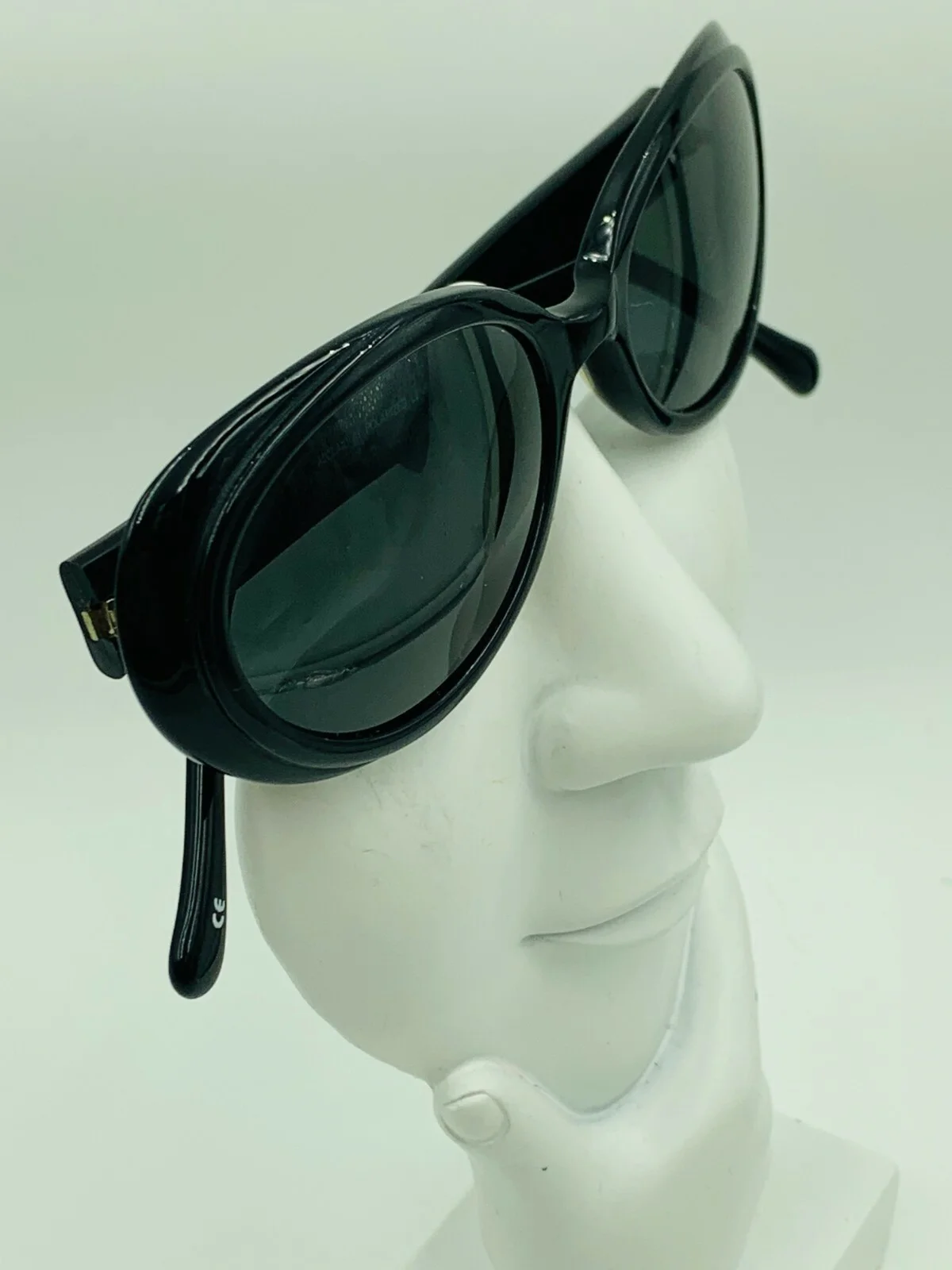 Vintage Hobie Adelaid 01 Black Oval Sunglasses Eyeglasses Frames USA 2