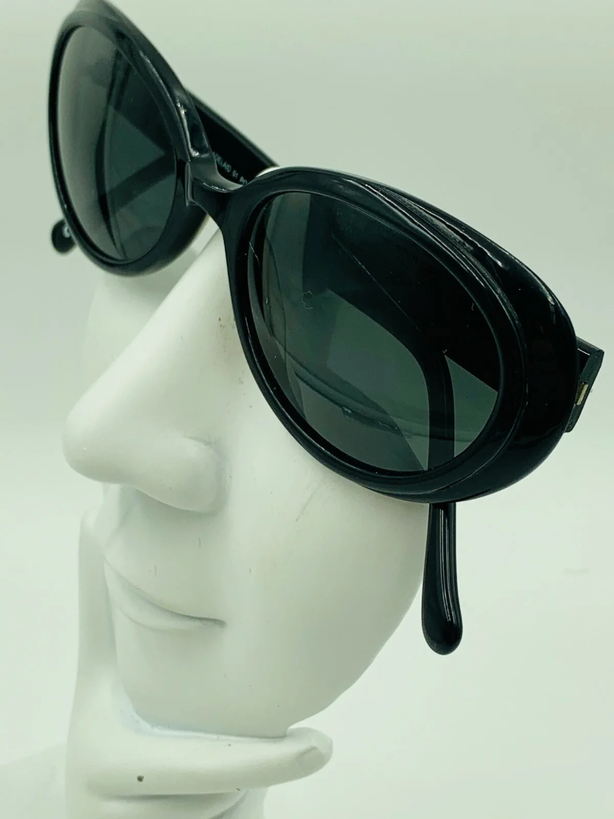 Vintage Hobie Adelaid 01 Black Oval Sunglasses Eyeglasses Frames USA 3