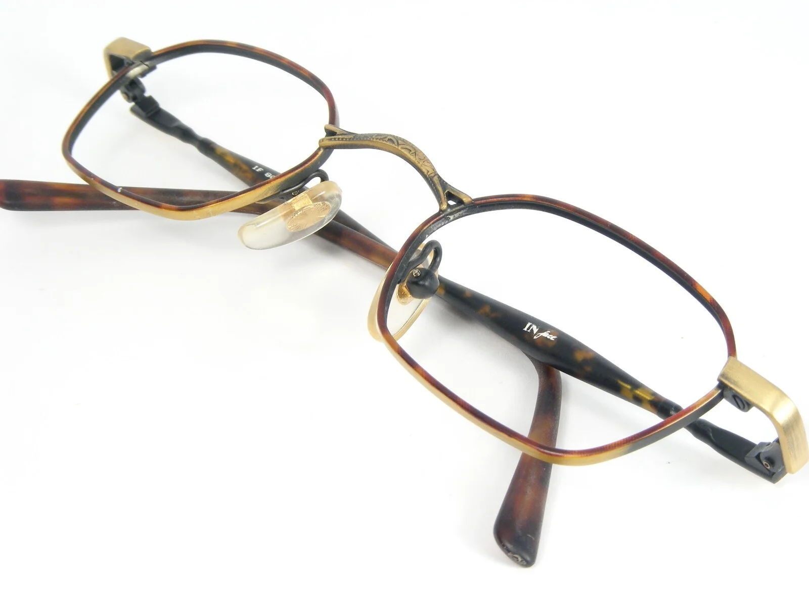 Vintage Inface Danish Design if 8051-27 TORTOISE EYEGLASSES GLASSES 46-23-133mm 4