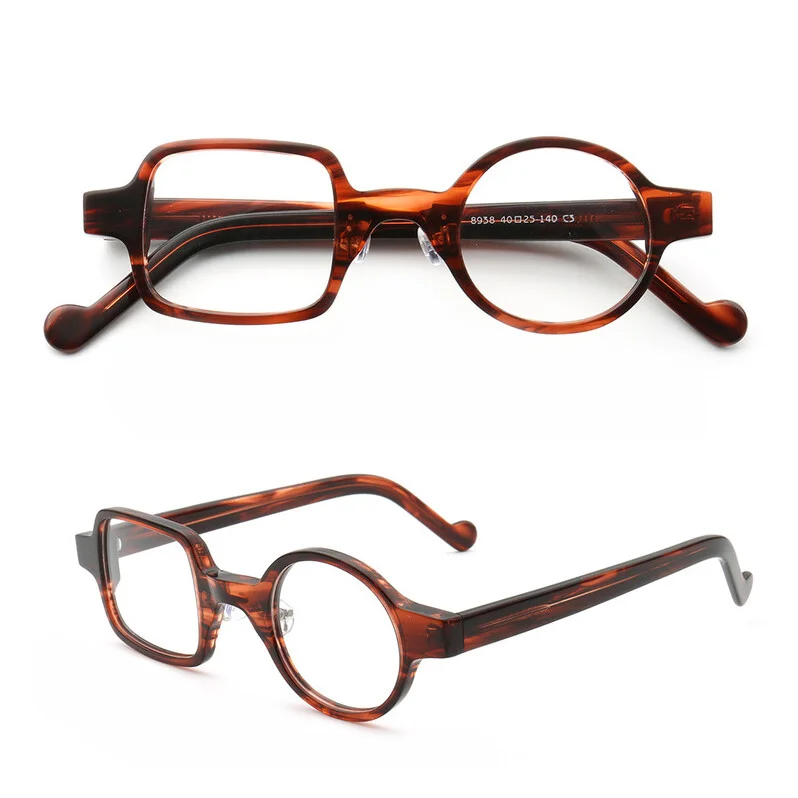 Vintage Inspired Metal Bridge and Temple Clear Lens Round Oval Eye Glasses 4