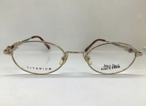 Vintage Jean Paul Gaultier 55-0039 Gold Titanium Eyeglasses