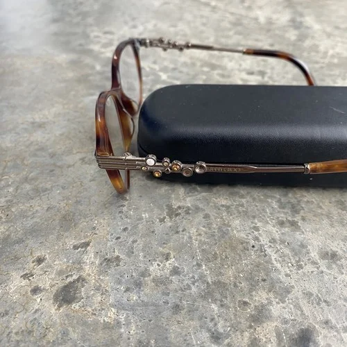 Vintage JIMMY CHOO Brown Gem Rhinestone Eyeglasses Frames Only Made in Italy 2