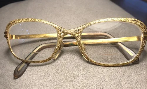 Vintage ladies Cool gold 12ct W. Germany eyeglasses Year? Starset Mod Trifocals